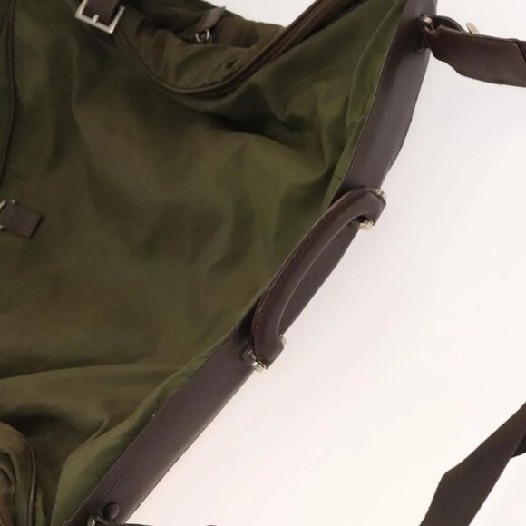 PRADA Garment Cover Nylon Khaki Silver Auth - Picture 11 of 15